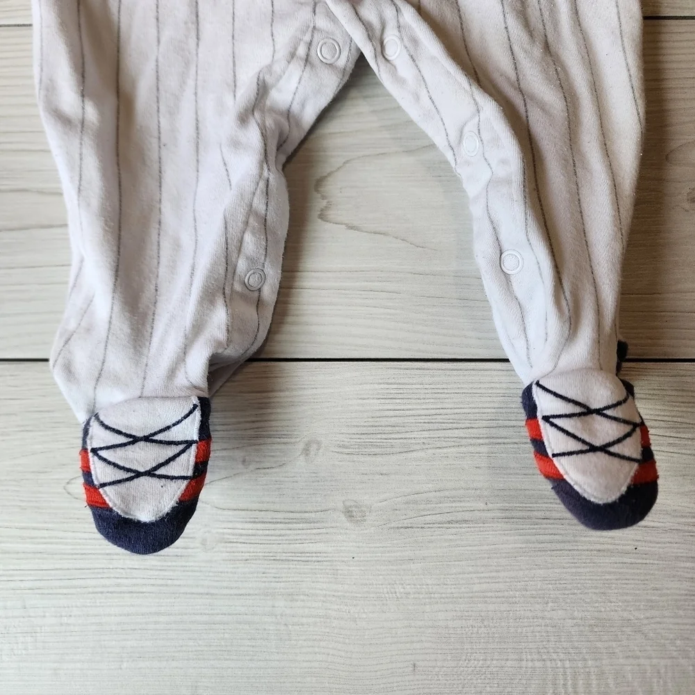 Carter's All star baseball baby footie sleeper pajama size 9 mo
